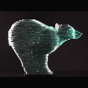 beer dierfiguur glaskunst galerie 
